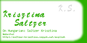 krisztina saltzer business card